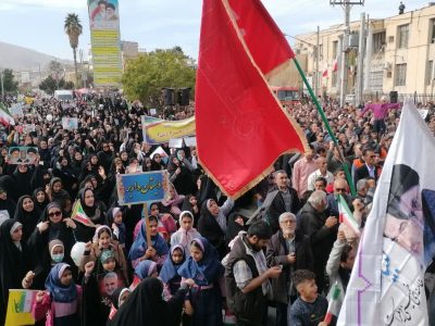 مردم جهرم با حضور پرشور خود دشمن خونخوار را مأیوس کردند.